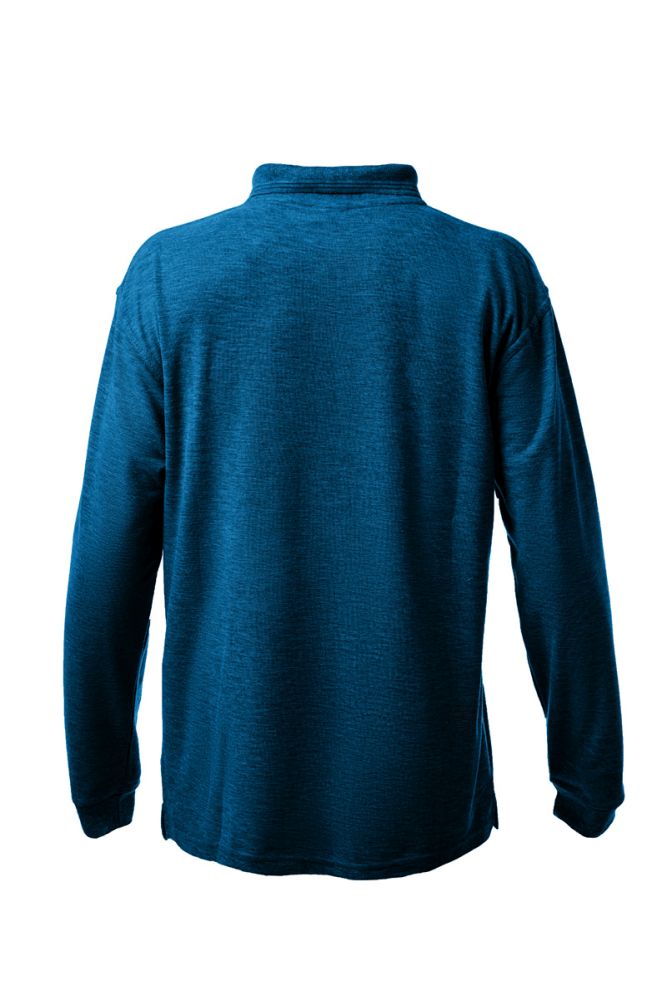 חולצת פולו שרוול ארוך צבע כחול רויאל