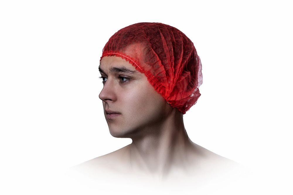כובע אקורדיון אדום בד נושם (1000 יח')