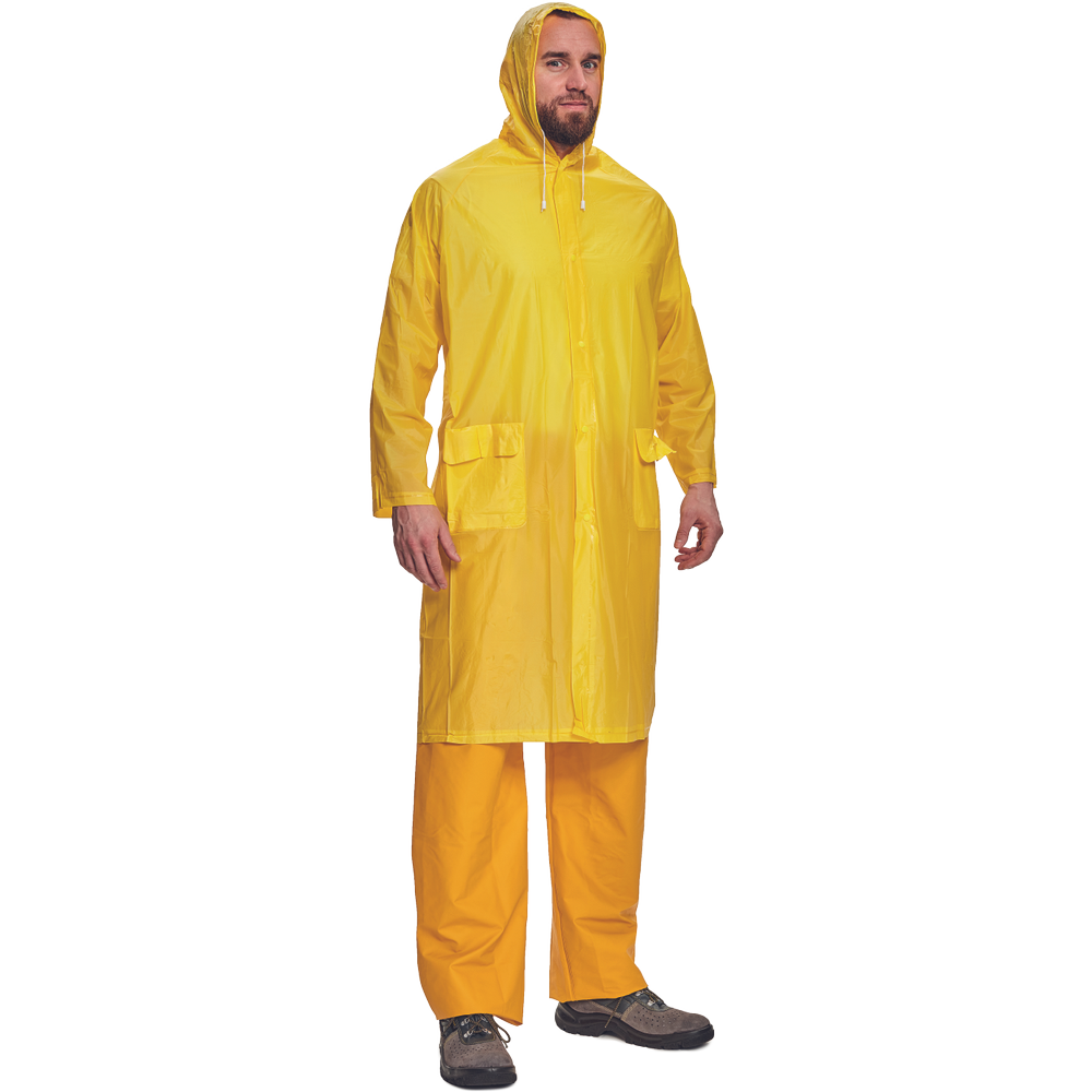 מעיל גשם PVC דגם IRWELL צבע צהוב