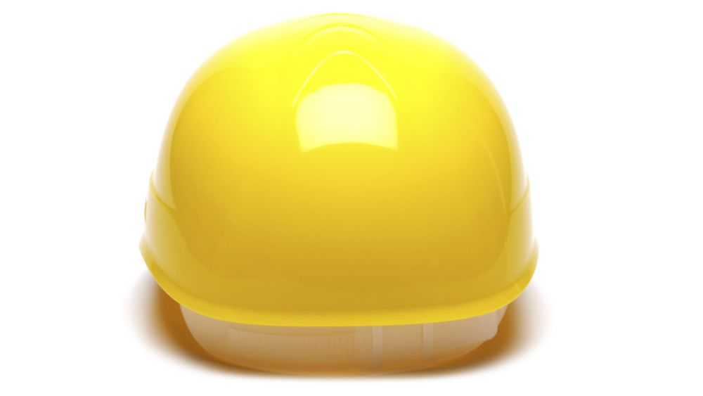 כובע חבטות קשיח (דמוי קסדה) צהוב