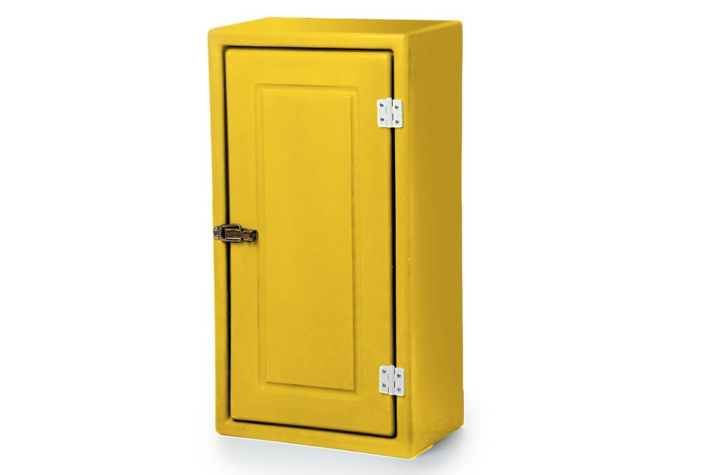 ארון עשוי פיבר 80X40X25 ס"מ צהוב