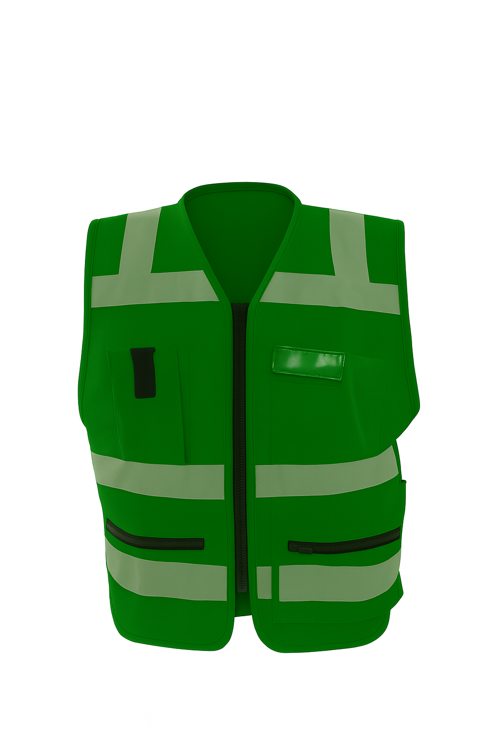 אפוד בטיחות מנהלים ירוק כיסים ירוקים