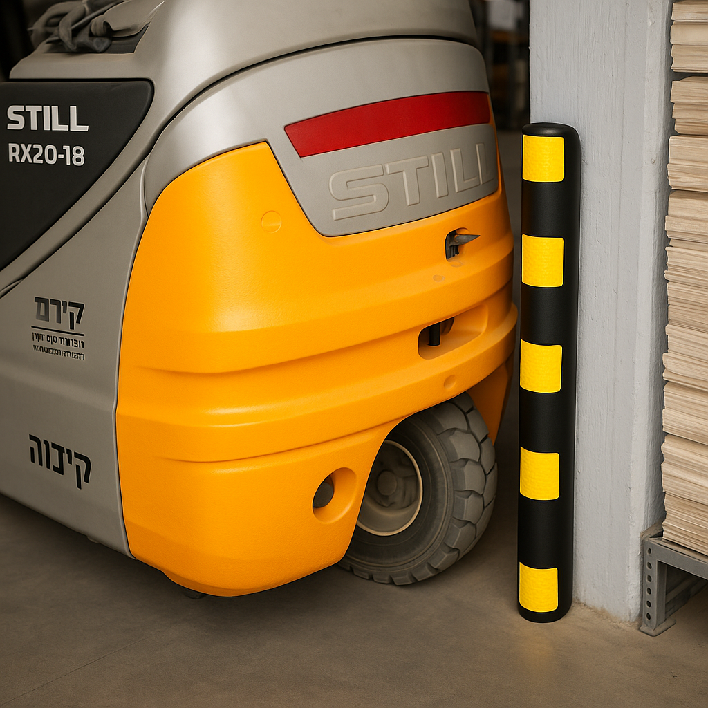  מגן פינה מאסיבי סופז זעזועים עם תוספת הגנה מובלטת בצבעי אזהרה- 90 מעלות.