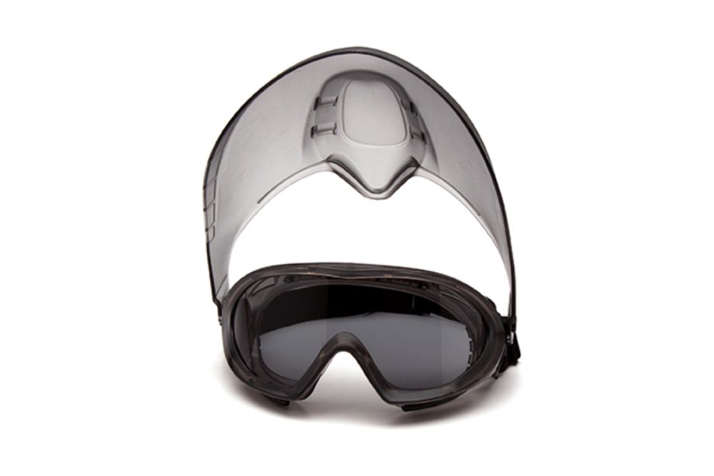 משקפי אבק כימיקליים כולל מיגון פנים 500 CAPSTONE כהה