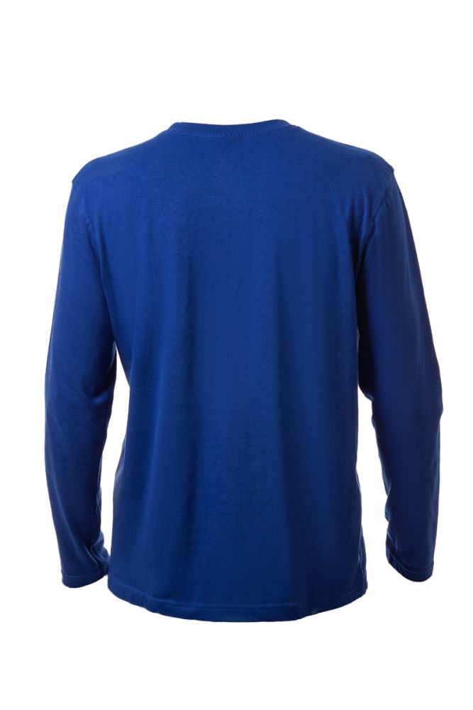חולצת טריקו שרוול ארוך צבע כחול רויאל