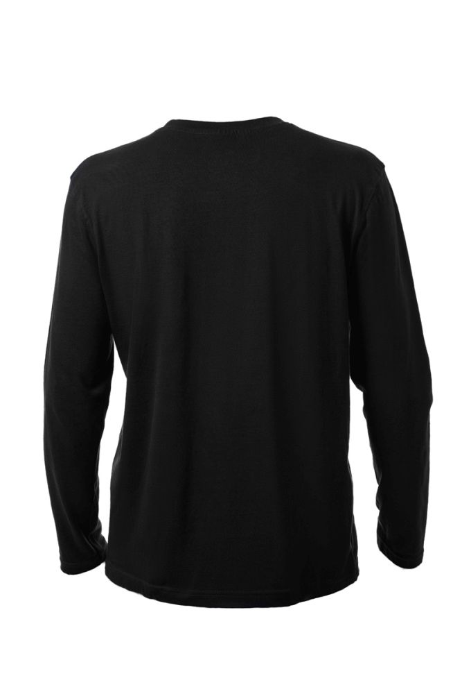 חולצת טריקו שרוול ארוך צבע שחור