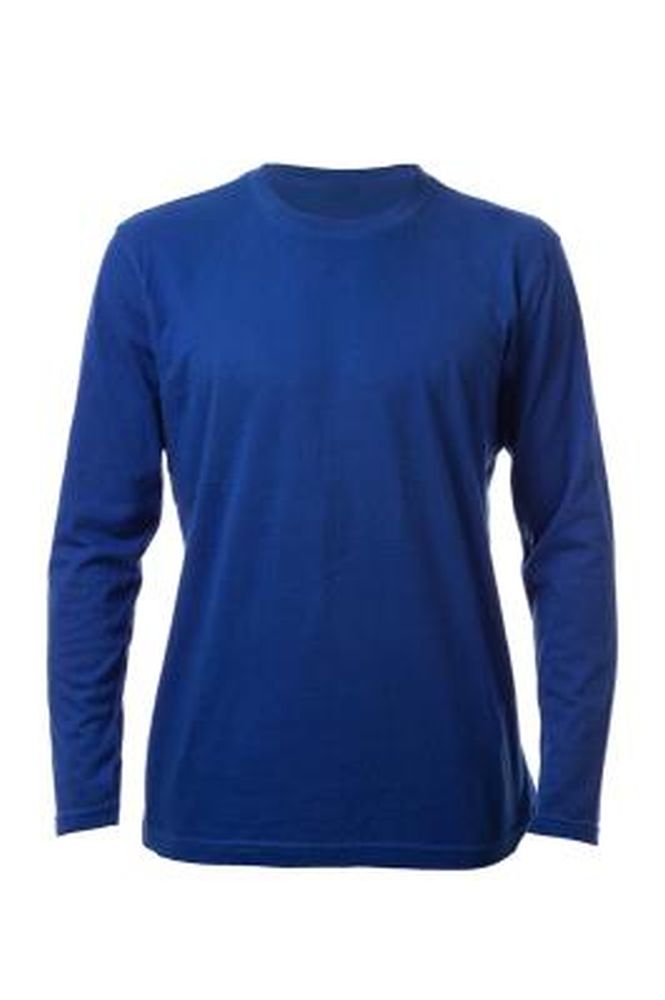חולצת טריקו שרוול ארוך צבע כחול רויאל