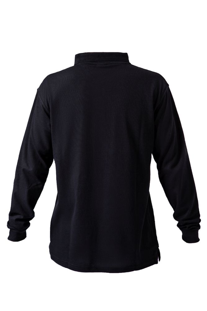 חולצת פולו שרוול ארוך צבע שחור