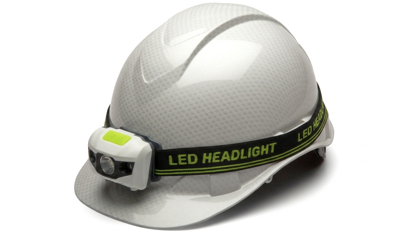 פנס ראש מקצועי נגד מים תאורת LED | תאורה לבנה ואדומה עם רצועה מתכווננת | צבע לבן 
