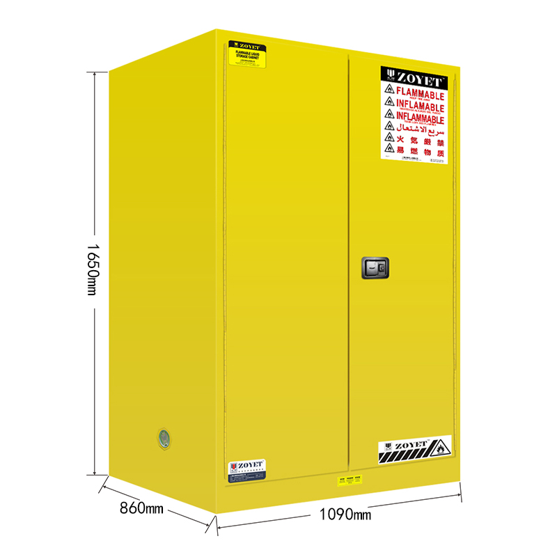 ארון בטיחות לחומרים דליקים 340 ליטר (90 גלון) – אחסון תקני ומוגן